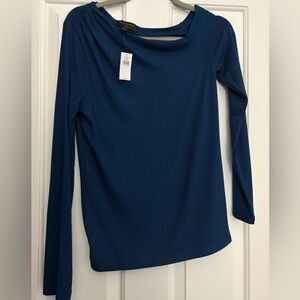 NWT Banana Republic Deep Blue Long Sleeve Top Size S